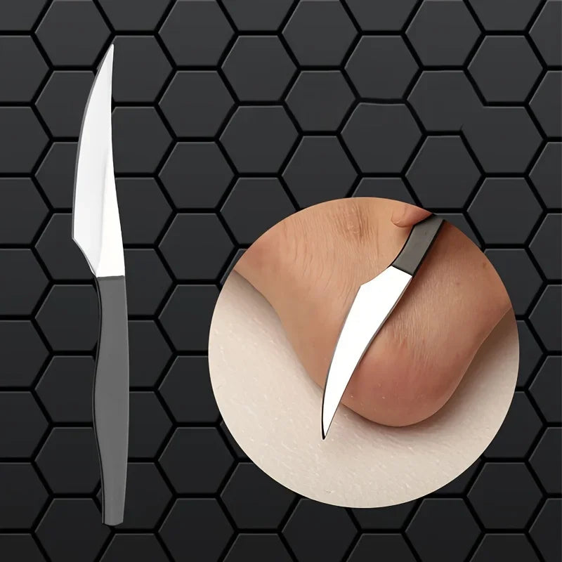 2/6pcs Stainless Steel Foot Care Set, Sharp Exfoliating Knife & Smooth Foot Scraper, Ingrown Toenail Clippers, Dead Skin Remover