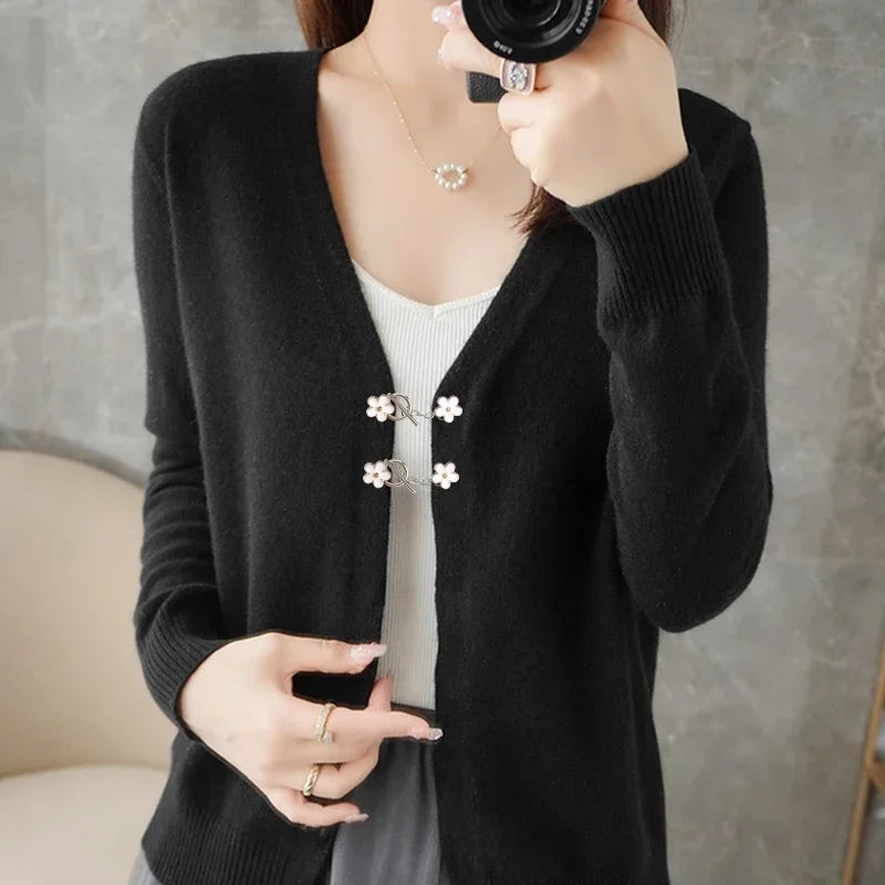 5sets Metal OT Button Up Clothes With No Sewing, Mother Button Up, Coat, Sweater, Cardigan, Women's Decorative Brooch Button