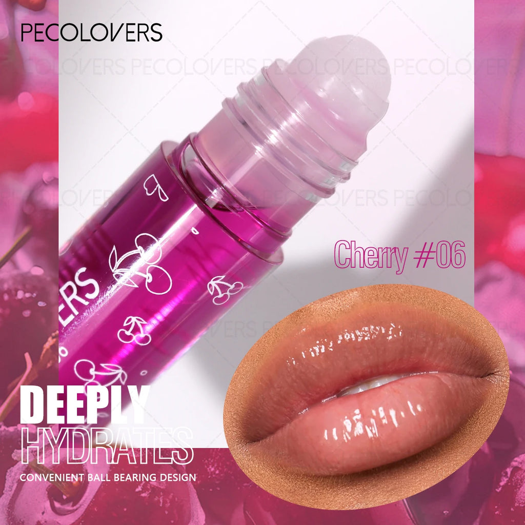 1PC Long-lasting Ball Lip Oil - High-gloss Finish, Moisturizing, Plumps Lips, Various Options, Creates Charming Makeup