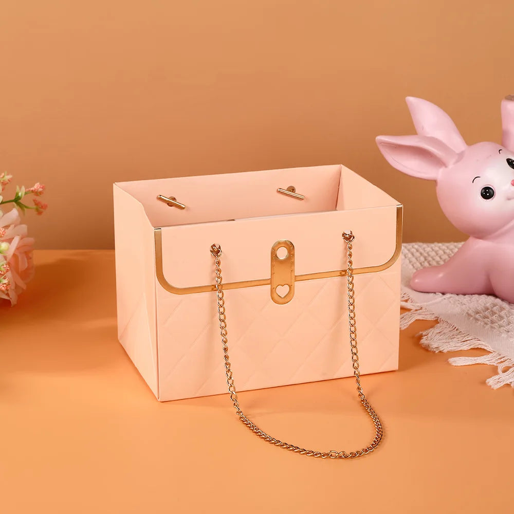 Flower Box Rose Packaging Box Portable Valentine's Day Birthday Party Gifts Wrapping Paper Bag Gift Box Candy Cake Flower Shop