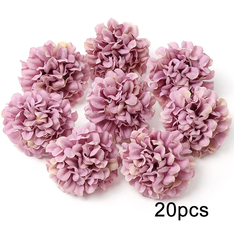 Purple Artificial Flowers Heads Silk Fake Flowers For Home Decor Party Wedding Decoration DIY Valentine's Day Gifts Accessories
