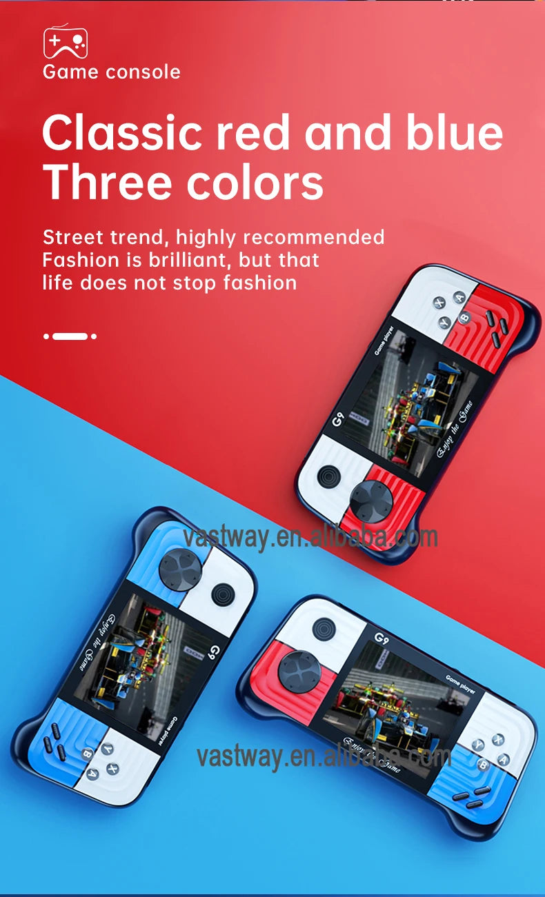 G9 Handheld Game Console 3.0 inch 666 Games 8 bit Mini Portable Retro Game Player Machine Support TV Out Gamepads