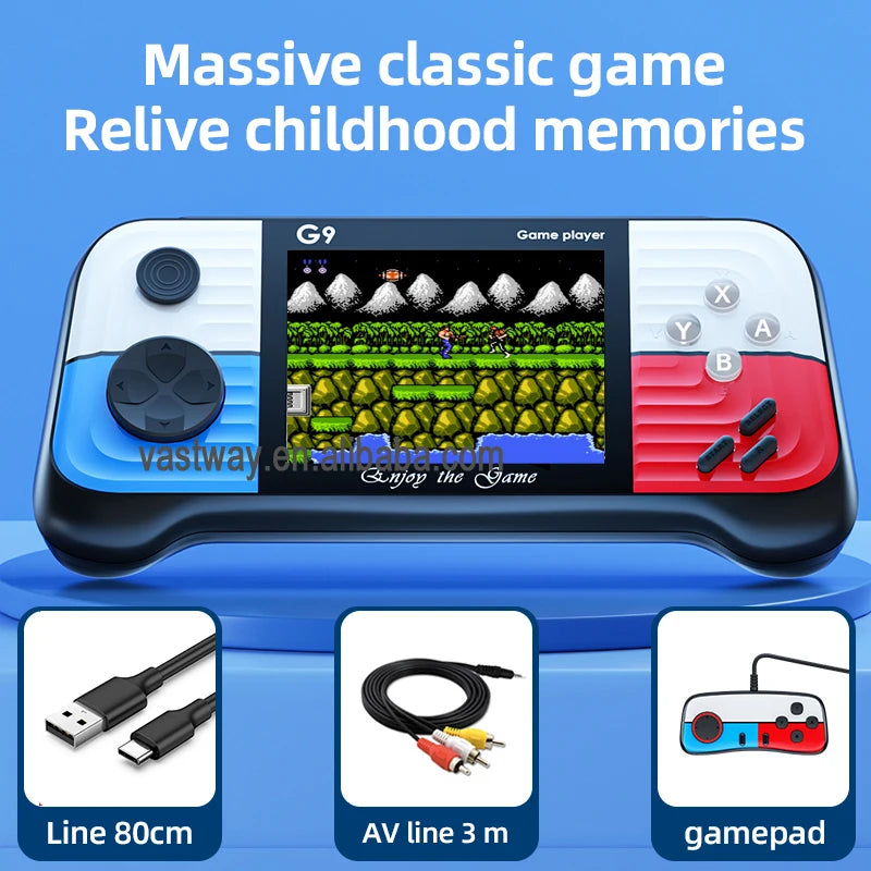 G9 Handheld Game Console 3.0 inch 666 Games 8 bit Mini Portable Retro Game Player Machine Support TV Out Gamepads