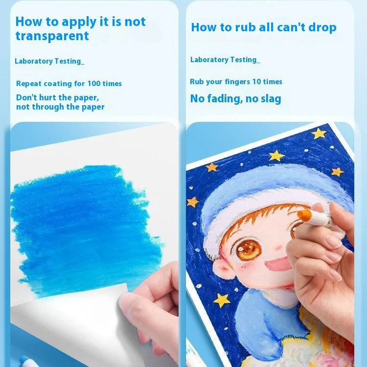 Jumbo Crayons for Toddlers Crayons Non Toxic Washable Oil Painting, Silky Large Crayons, Safe for Babies and Children Gifts