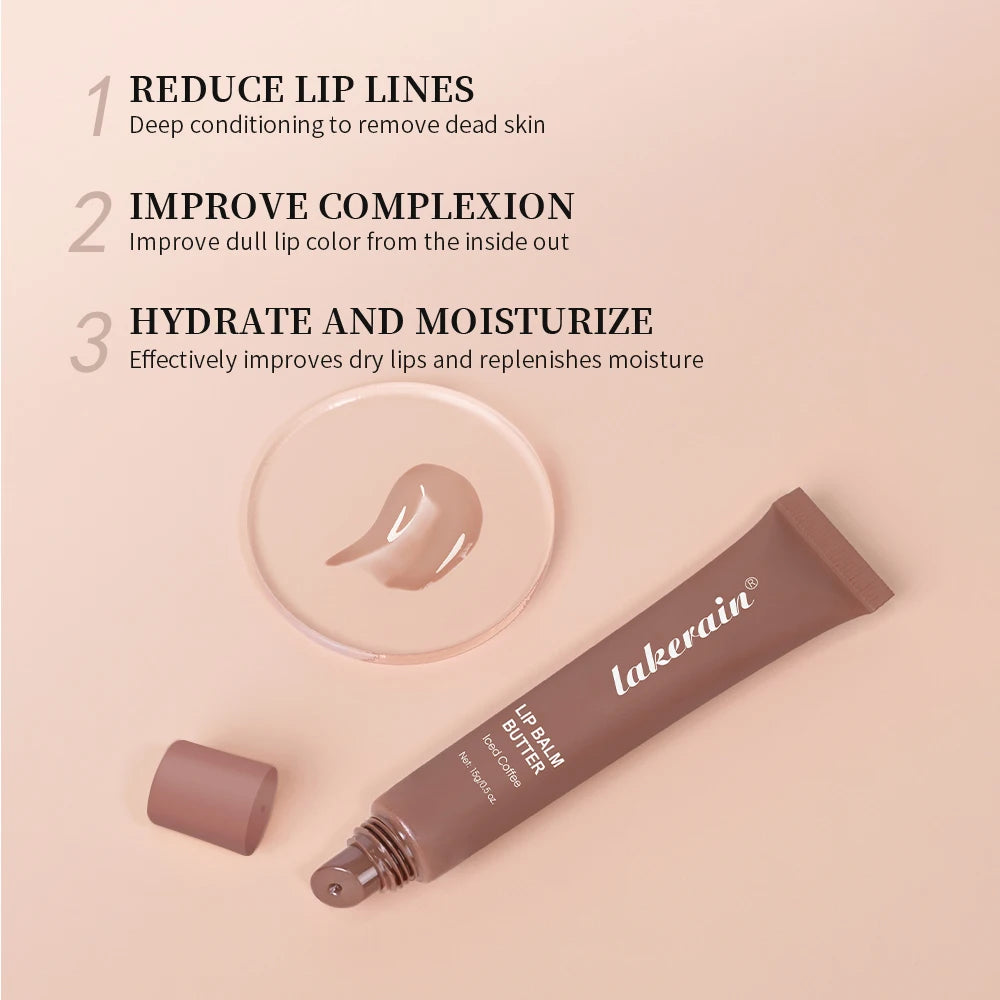 Butter Lip Balm Long Lasting Nourishes Moisturizes Soothes Lips Jelly Lip Gloss Oil Beautifying Smoothing Lip Care Balm Makeup