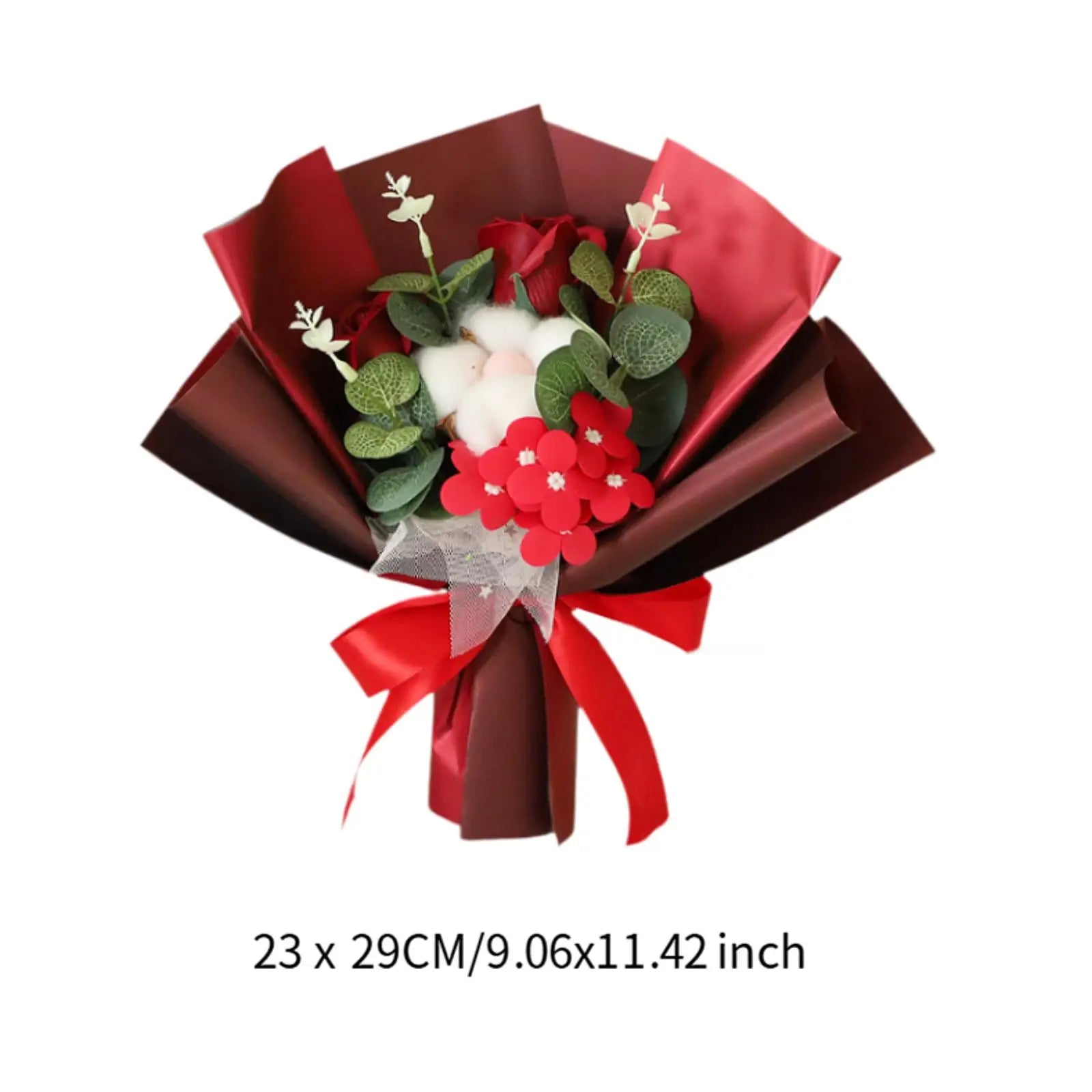 Knitted Flower Finished Home Decoration Crochet Flower Bouquet for Teacher’ Day Birthday Anniversary Thanksgiving Day Women