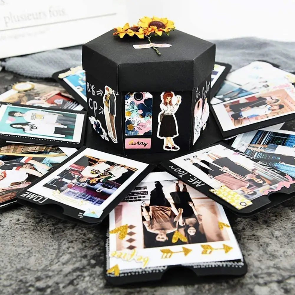 DIY Explosion Photo Album Gift Box DIY Scrapbook Lovely Surprise Explosion Couple Box Love Memory Anniversary Gift