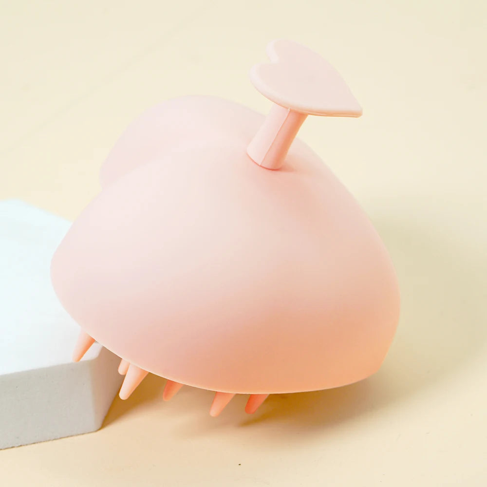 Mini Angel Detangling Hair Brush Silicone Shampoo Brush Head Scalp Massage Combs For Valentine's Day Anniversary Gifts For Woman