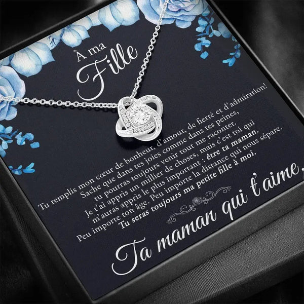 To My Daughter Gifts From Mom Mother Christmas Jewelry Gift Women Girls Love Knot Pendant Necklace 2024 New Dropshipping