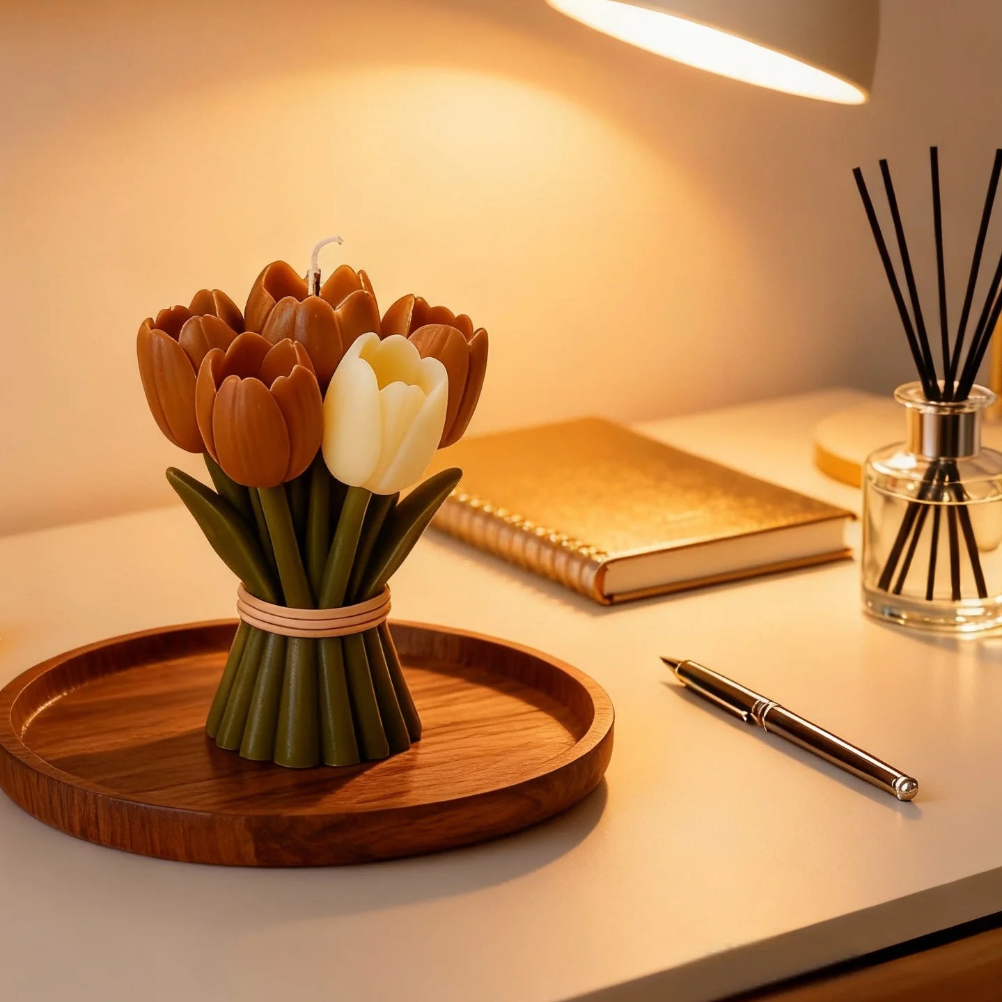 Valentine's Day Gift Tulip Bouquet Silicone Mold DIY Flowers Aroma Candle Molds Handmade Soap Candle Making Supplies