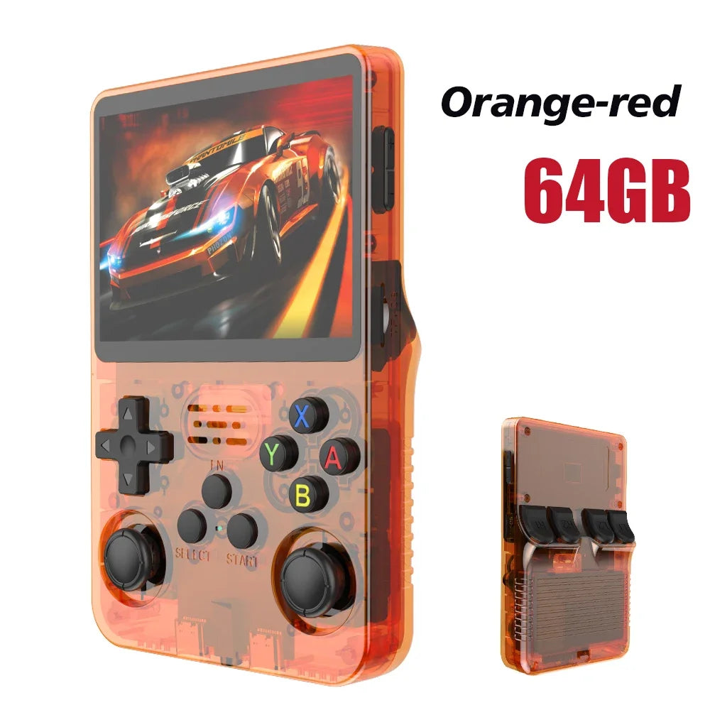 R36S Retro Handheld Game Console with ARKOS System 3.5IPS 128GB/64GB  Storage Preloaded Games Portable Gift for Boys & Gamers