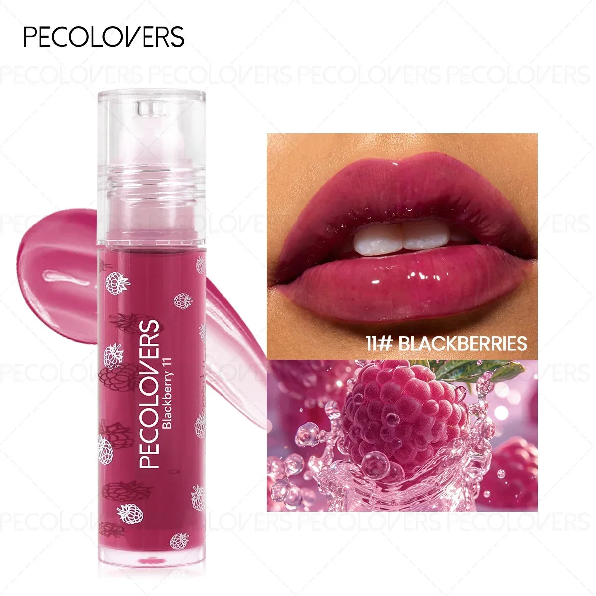 1PC Long-lasting Ball Lip Oil - High-gloss Finish, Moisturizing, Plumps Lips, Various Options, Creates Charming Makeup