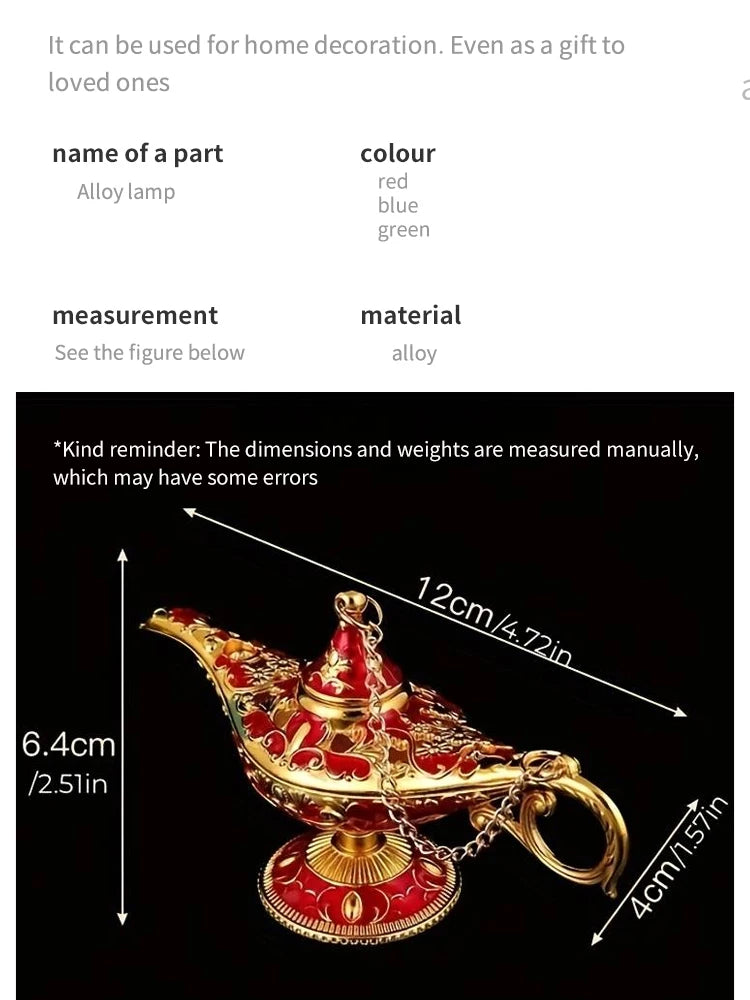 Aladdin Lamp Desktop Crafts Ornament Living Room Study Room Bedroom Decoration Holiday Gift