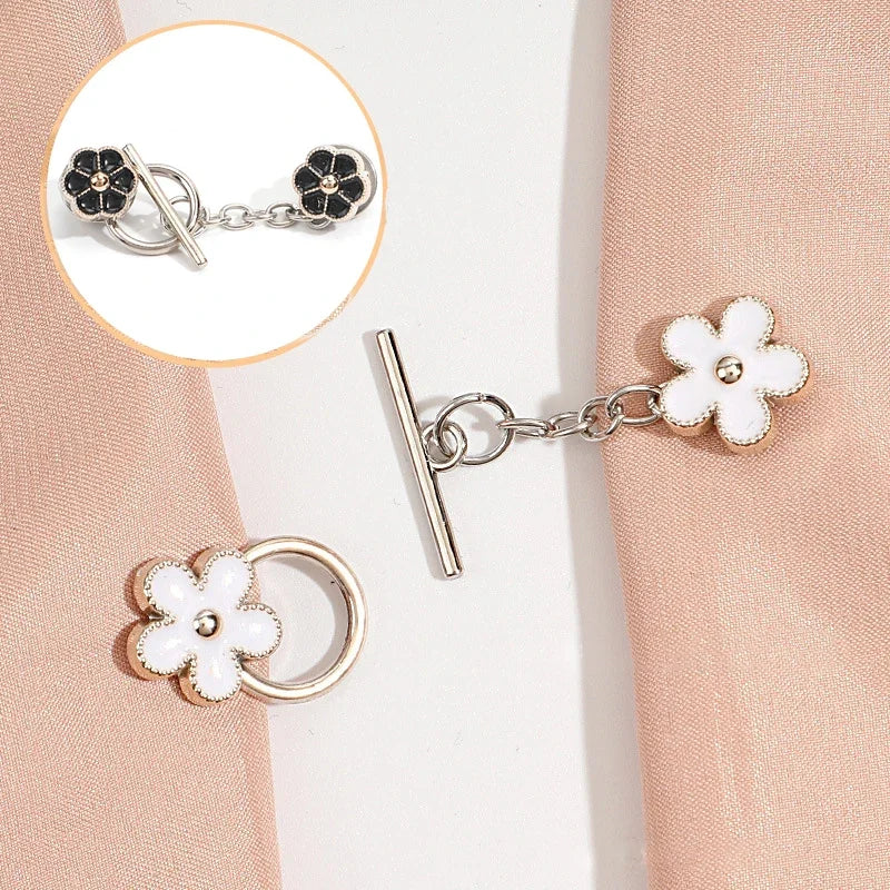 5sets Metal OT Button Up Clothes With No Sewing, Mother Button Up, Coat, Sweater, Cardigan, Women's Decorative Brooch Button