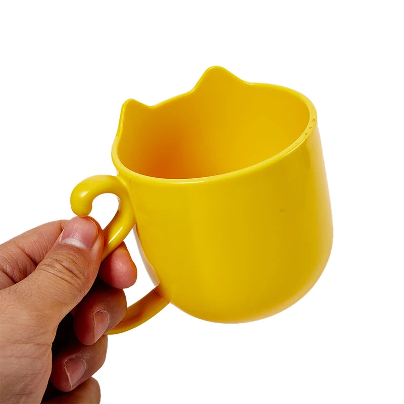 Cute Cat Mouthwash mug Toothbrush Cup Home Travel Cartoon Thickened Wash Cup Plastic mugs