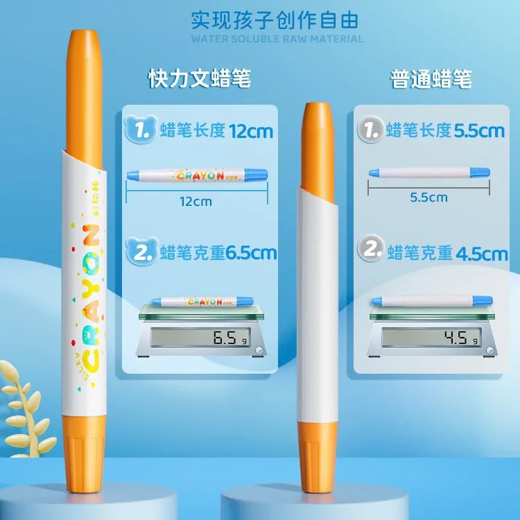 Jumbo Crayons for Toddlers Crayons Non Toxic Washable Oil Painting, Silky Large Crayons, Safe for Babies and Children Gifts