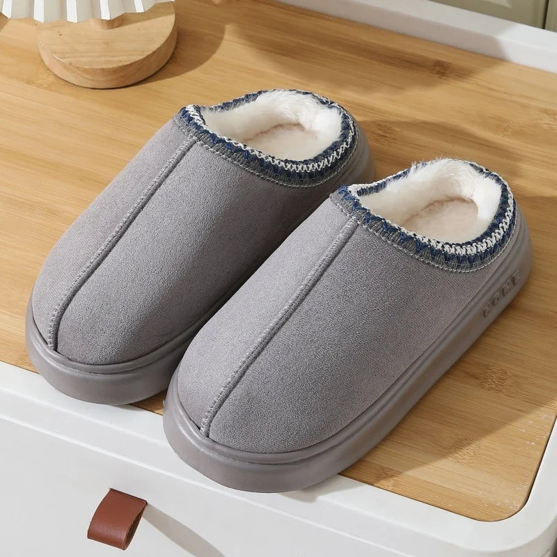 Fashion Winter Women's Slippers Boot Fuzzy Fur Anti-Slip Soft Sole Outdoor Indoor Warm Comfort House Shoes Snow Boots