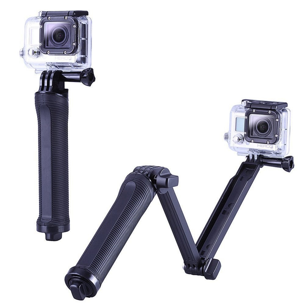 Compatible With GoPro DJI ACTION And Insta360  3in1 Foldable Selfie Stick